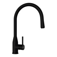 Baterie bucatarie Schock Kavus Cristadur Puro cu cap extractibil, aspect granit, cartus ceramic, negru intens [559127PURO 559127PURO imagine 28306