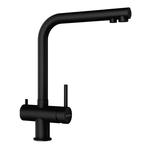 560027PURO Baterie bucatarie Schock Vitus Cristadur Puro, 3 cai, aspect granit, cartus ceramic, negru intens -  Schock 560027PURO imagine