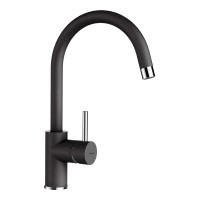 589000NERO Baterie bucatarie Schock Plutos Cristalite Nero, aspect granit, cartus ceramic, negru 589000NERO imagine 28319