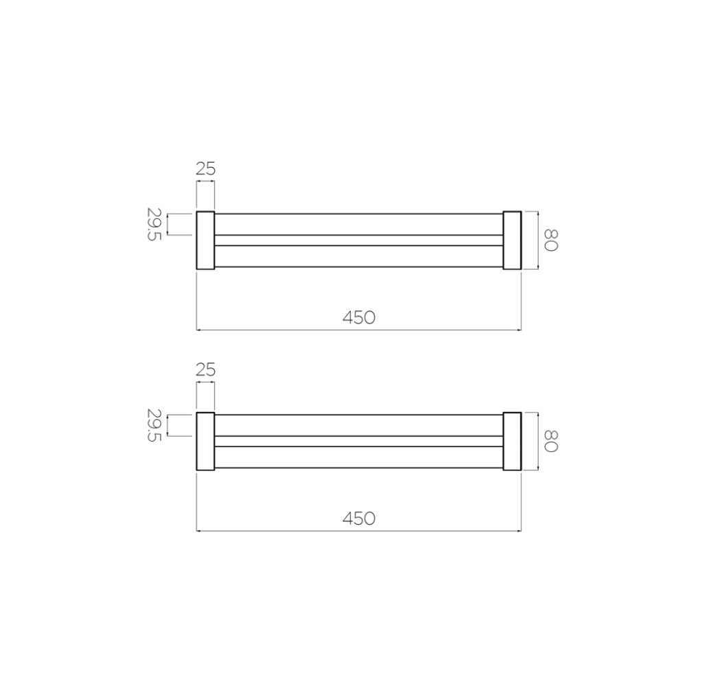629724EDM Set suport scurgator Schock inox 450 x 80 x 12 mm -  Schock 629724EDM imagine 1
