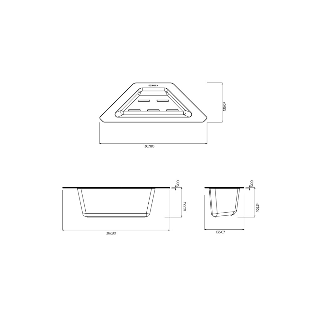 629733 Vas plastic perforat pentru colt, negru -  SCHOCK 629733 imagine 1