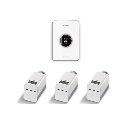 7736701393 EasyControl Set CT 200. Set ce conține 3 capete termostatice, 1 termostat de cameră, alb 7736701393 imagine