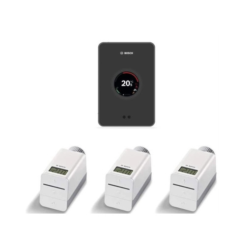 7736701394 EasyControl Set CT 200 B. Set ce conține 3 capete termostatice, 1 termostat de cameră, negru 7736701394 imagine