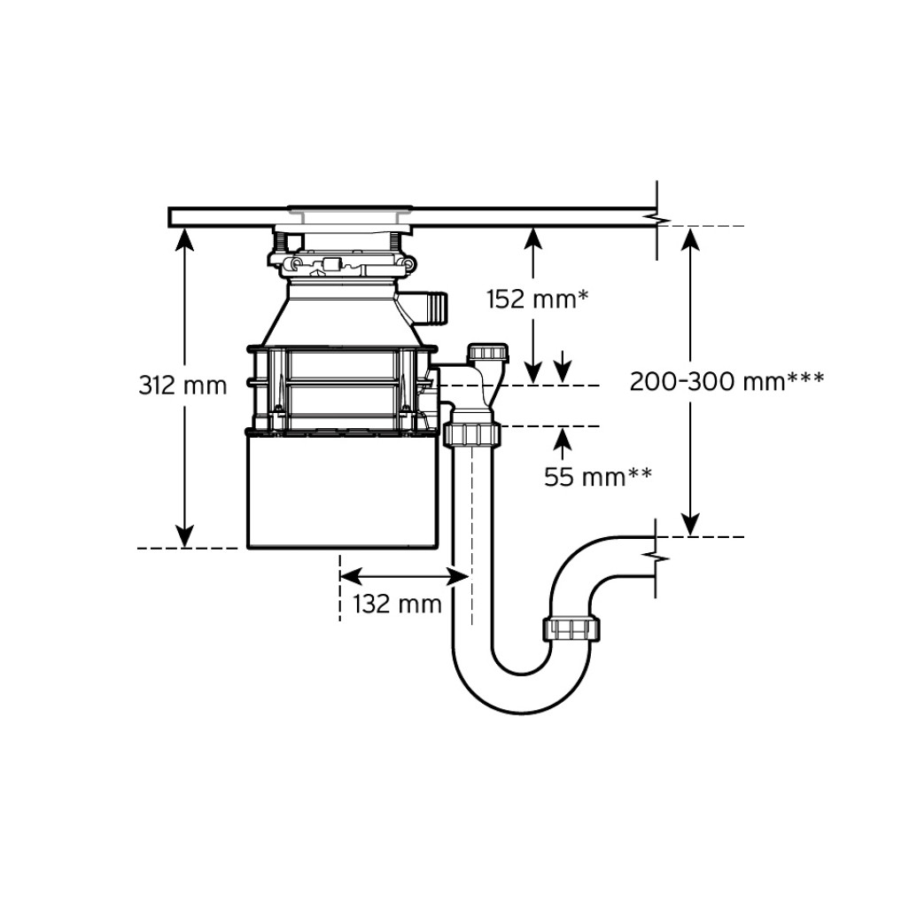 80367T-ISE Tocator de resturi alimentare Insinkerator Standard 460 cu buton pneumatic 0.55 CP -  SCHOCK 80367T-ISE imagine 1