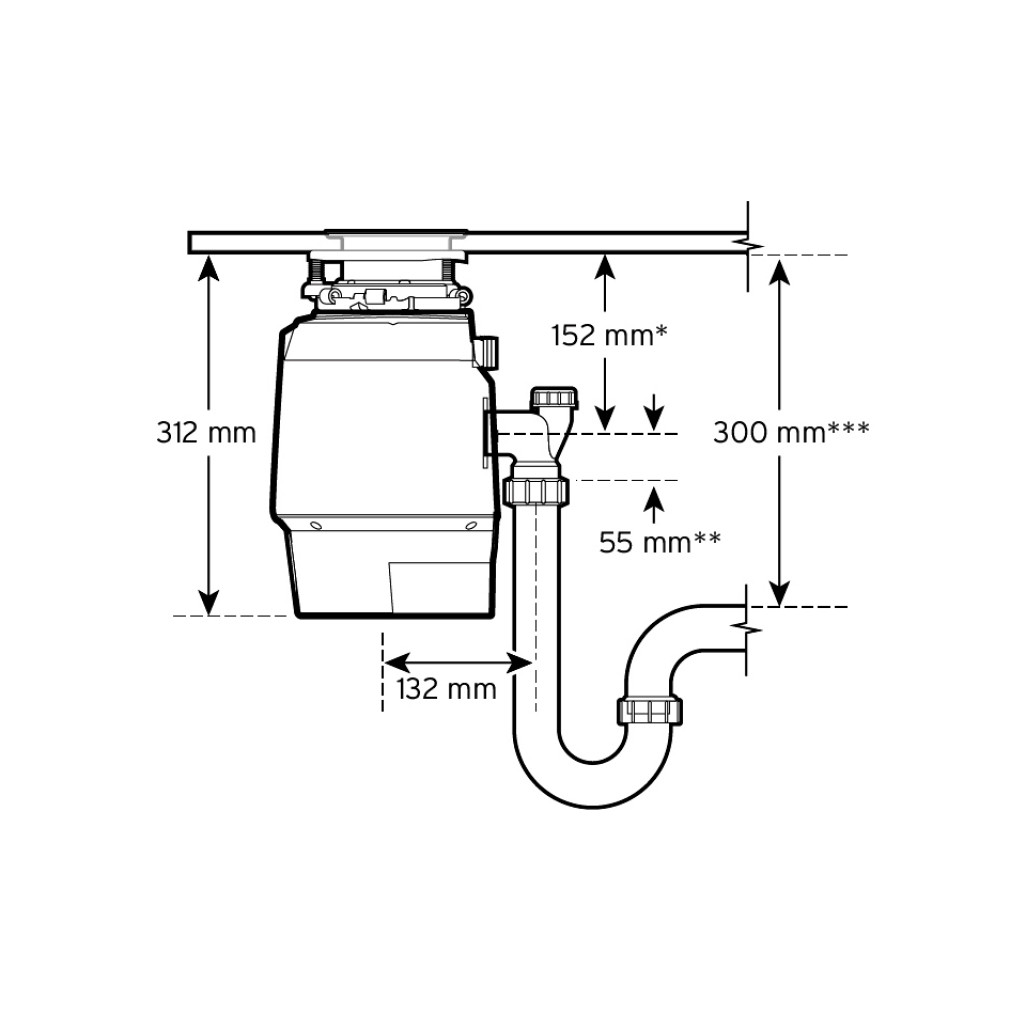 80374T-ISE Tocator de resturi alimentare Insinkerator Premium 700 EC cu buton pneumatic 0.75 CP -  SCHOCK 80374T-ISE imagine 1