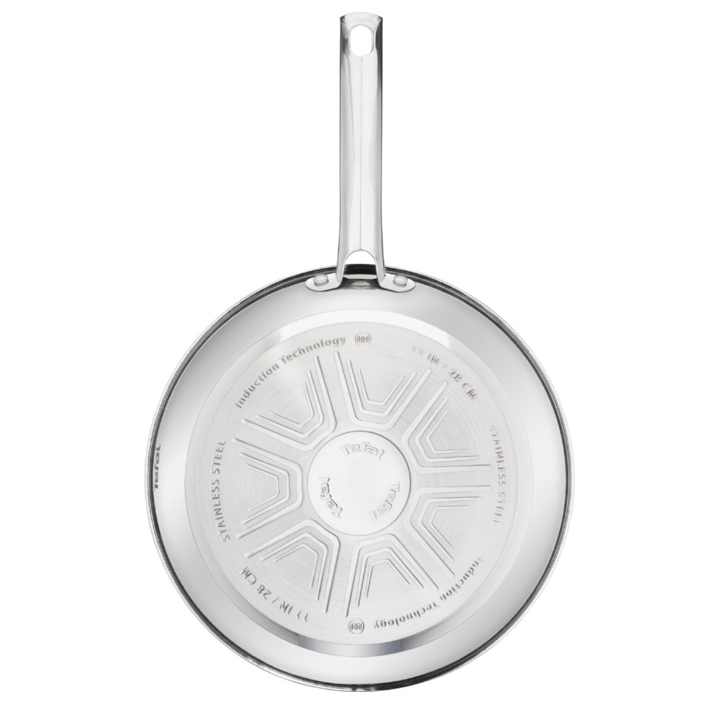 Tigaie Tefal Duetto On A7040463, 24 cm, otel inoxidabil, indicator Thermo-Spot™, baza Thermo-Fusion™, inductie, argintiu -  Tefal A7040463  imagine 1