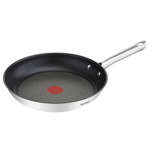 Tigaie Tefal Duetto On A7040463, 24 cm, otel inoxidabil, indicator Thermo-Spot™, baza Thermo-Fusion™, inductie, argintiu -  Tefal A7040463  imagine