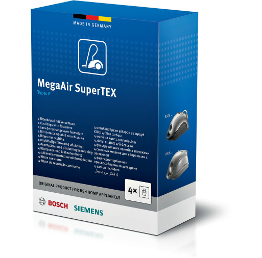 Set saci de praf pentru aspirator BBZ41FP  MEGAfilt SuperTEX  Type P - BOSCH BBZ41FP imagine