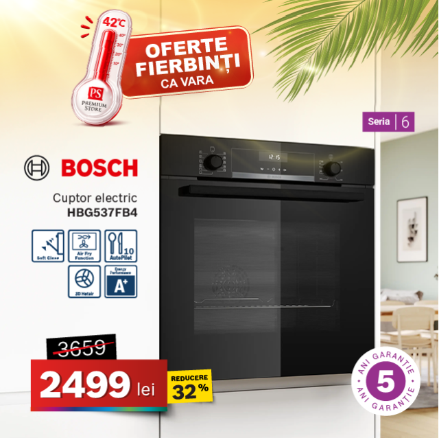 Cuptor electric Bosch HBG537FB4, Seria 6