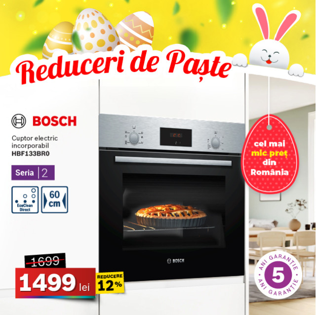 Cuptor electric Bosch HBF133BR0, Seria 2