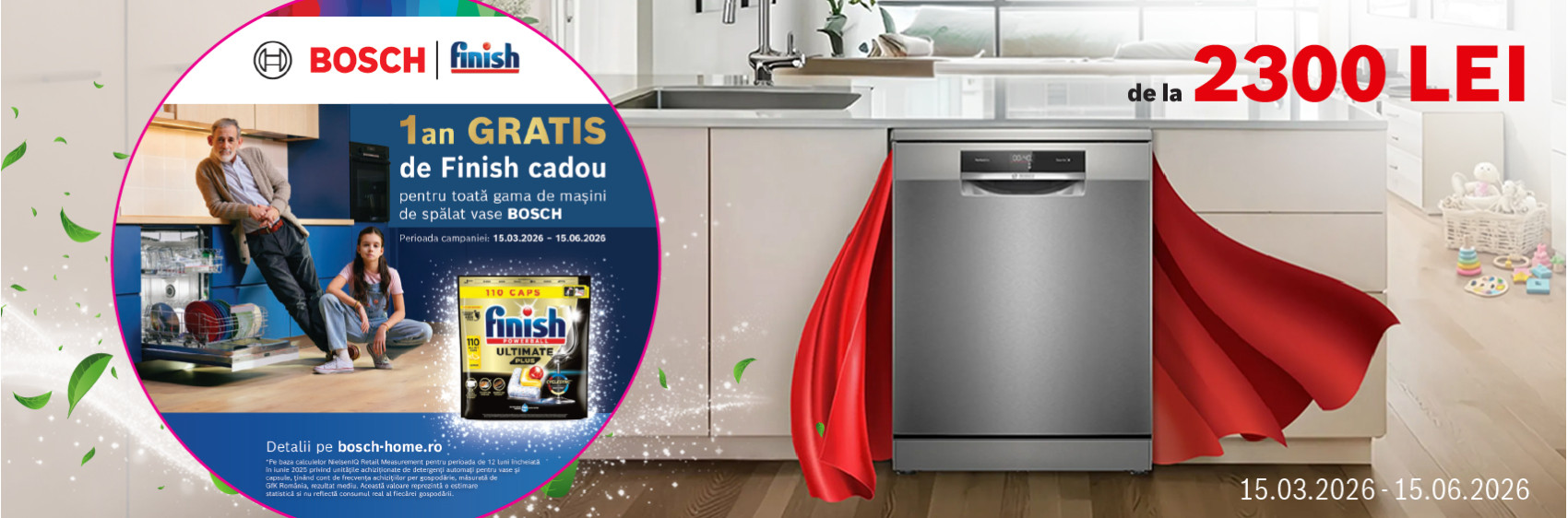 Mașini de spălat vase Bosch + Cadou Finish | PremiumStore