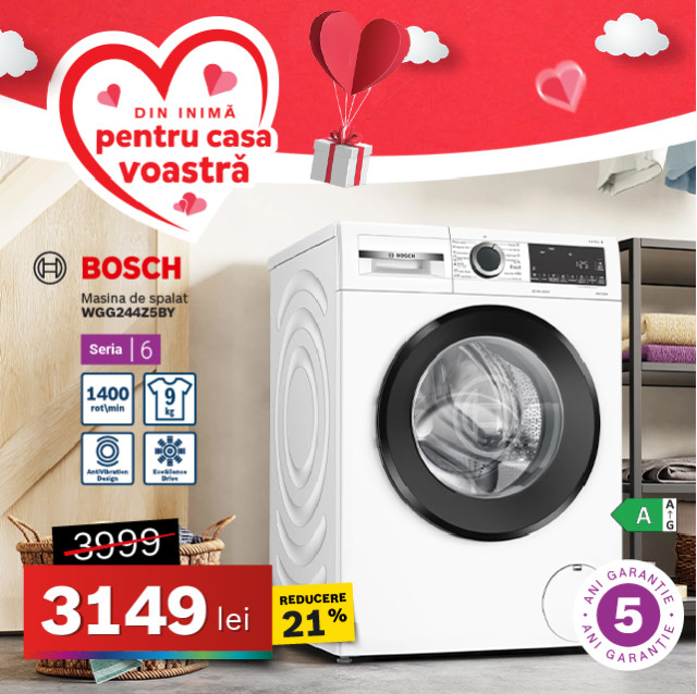 Mașină de spălat Bosch WGG244Z5BY, 9 kg, Seria 6