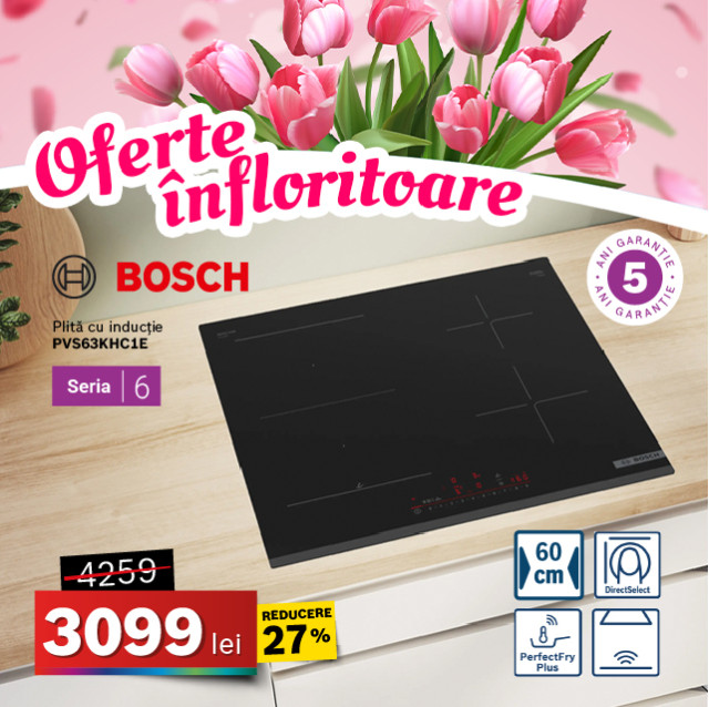 Plită cu inducție Bosch PVS63KHC1E, Seria 6