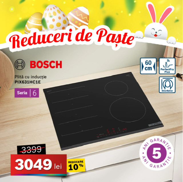 Plită cu inducție Bosch PIX631HC1E, Seria 6
