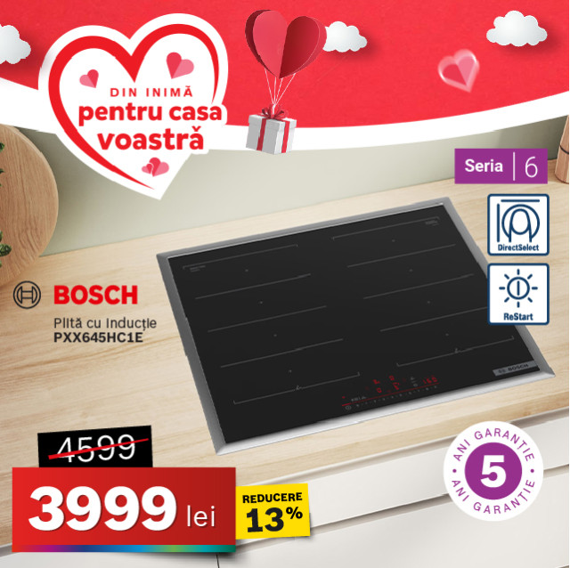 Plită cu inducție Bosch PXX645HC1E, Seria 6