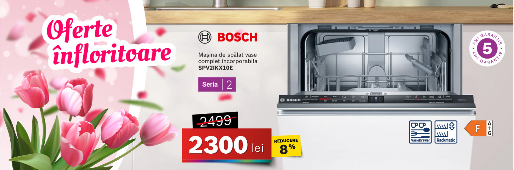 Mașină de spălat vase Bosch SPV2IKX10E, 9 seturi