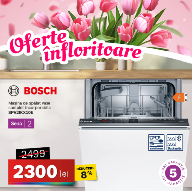 Mașină de spălat vase Bosch SPV2IKX10E, 9 seturi