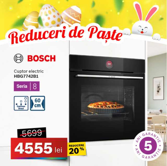 Cuptor electric Bosch HBG7742B1, Seria 8