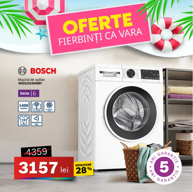 Mașină de spălat Bosch WGG2540NBY, 10kg, Seria 6