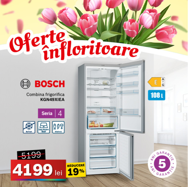 Combina frigorifica Bosch KGN49XIEA No frost seria 4 203 cm