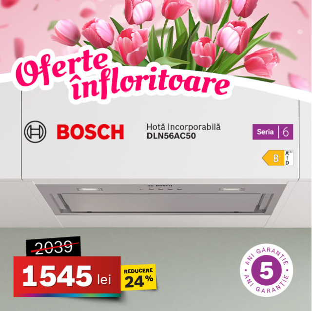 Hotă incorporabilă Bosch DLN56AC50, Seria 6
