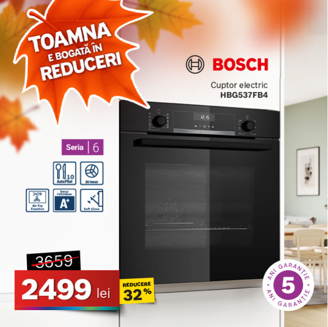Cuptor electric Bosch HBG537FB4, Seria 6