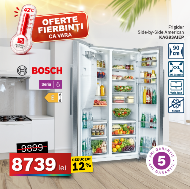 Frigider Side-by-Side American Bosch KAG93AIEP No Frost