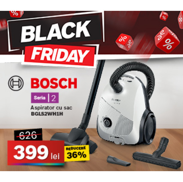 Aspirator cu sac Bosch BGLS2WH1H