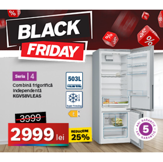 Combina frigorifica Bosch KGV58VLEAS