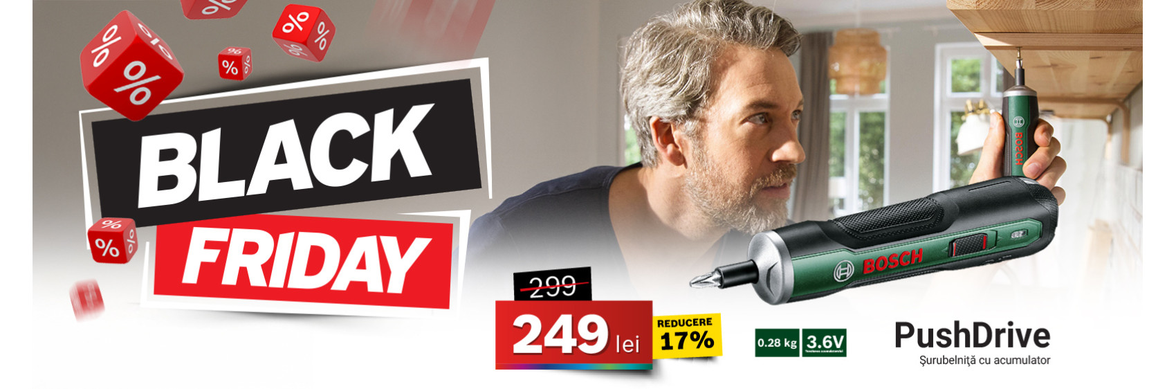 Masină de insurubat cu acumulator PushDrive