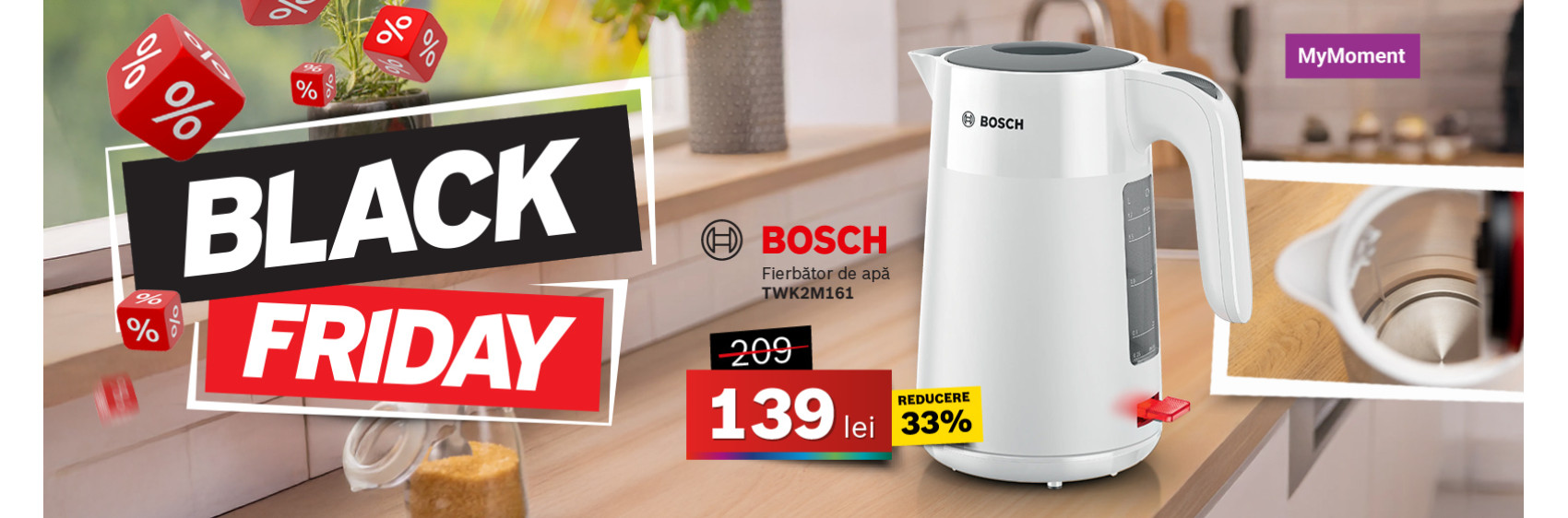 Fierbător electric Bosch TWK2M161