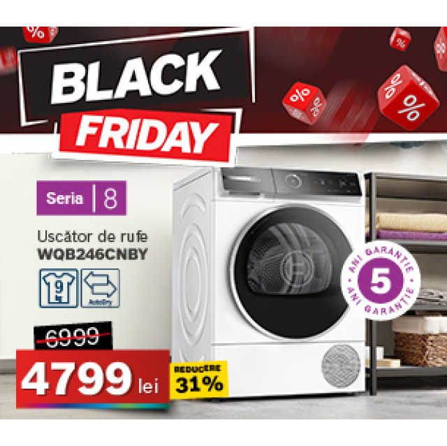 Uscator de rufe Bosch WQB246CNBY