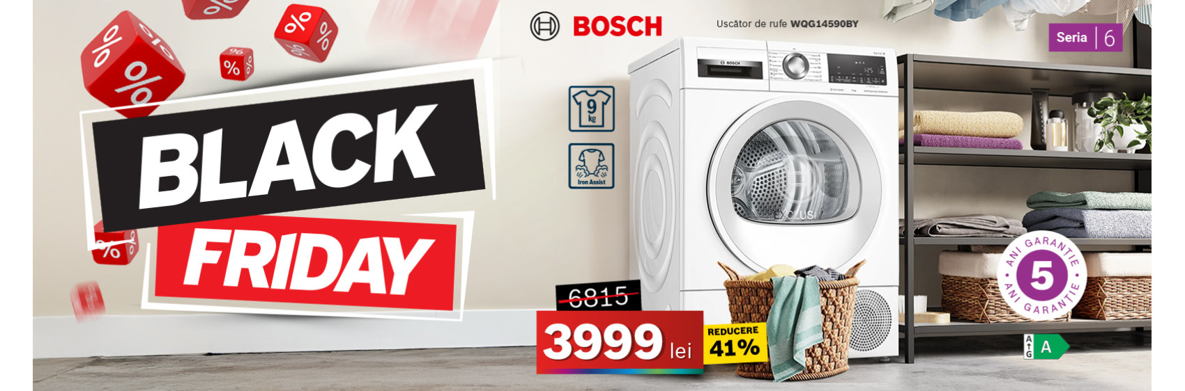 uscator de rufe Bosch WQG14590BY