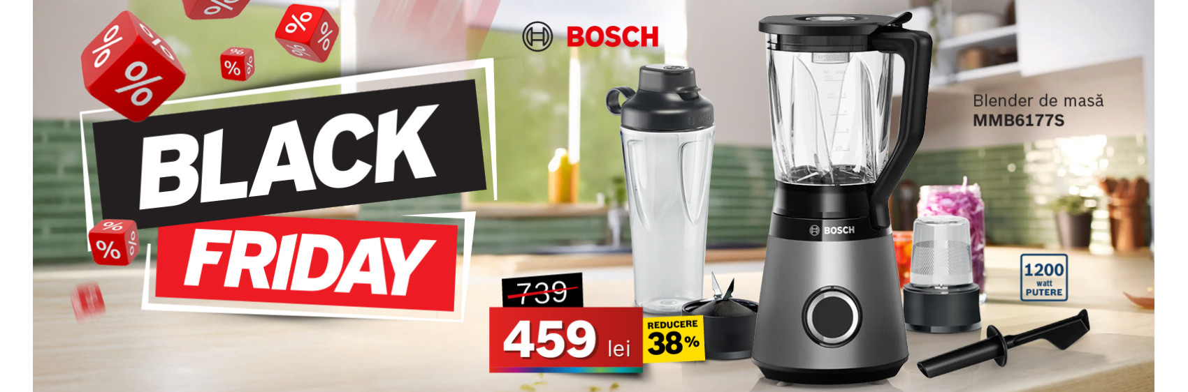 Blender de mână ErgoMaster Bosch MSM6M633