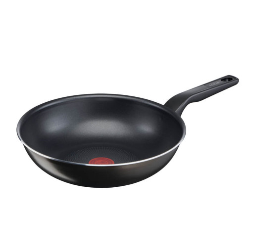 Tigaie wok Tefal XL Intense 28 cm C3841953, aluminiu, invelis antiaderent, 3.6L, tehnologia Thermo-Signal, maro -  Tefal C3841953 imagine
