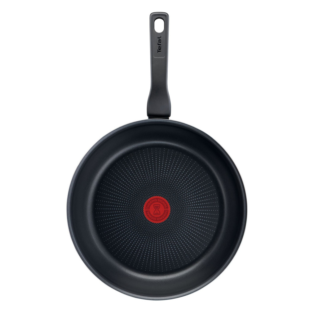 Tigaie XL Force C3850653, 28 cm, înveliș antiaderent 100% sigur, de lungă durată, Thermo-Signal™, bază Diffusion+, aluminiu, negru -  Tefal C3850653 imagine 1