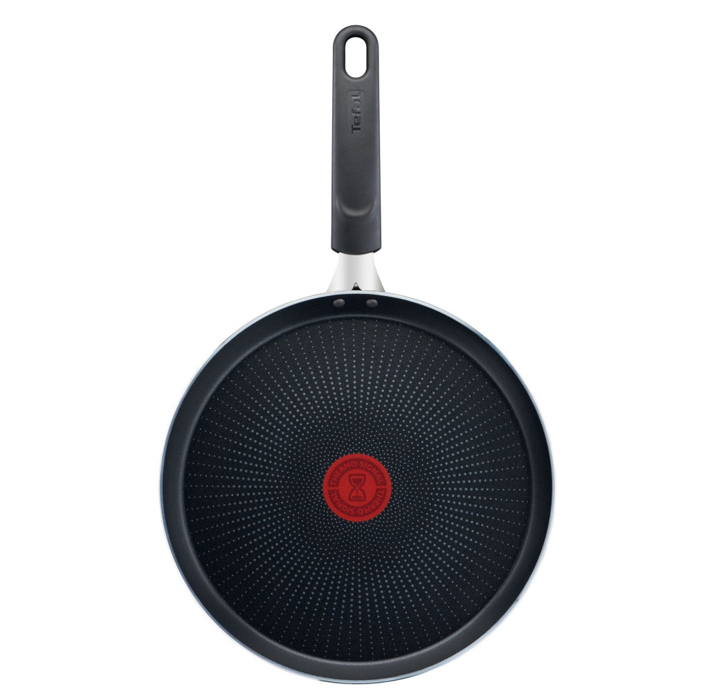 Tigaie pentru clătite XL Force C3851053, 25 cm, înveliș antiaderent 100% sigur, de lungă durată, Thermo-Signal™, bază Diffusion+, aluminiu, negru -  Tefal C3851053 imagine 1