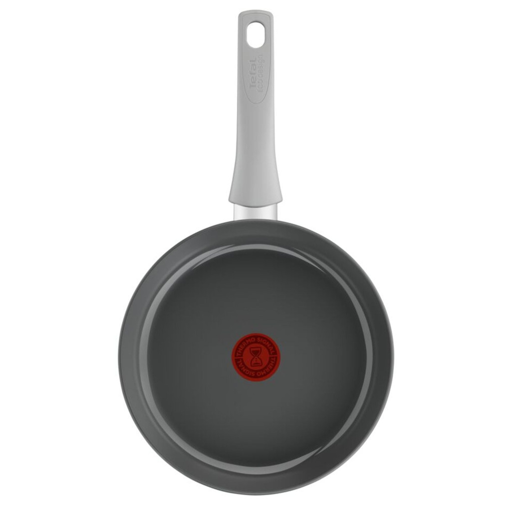 Tigaie 24 cm Tefal Renew On C4270432, 100% aluminiu reciclat, indicator Thermo-Signal, compatibil cu inductia, invelis ceramic, gri -  Tefal C4270432 imagine 1