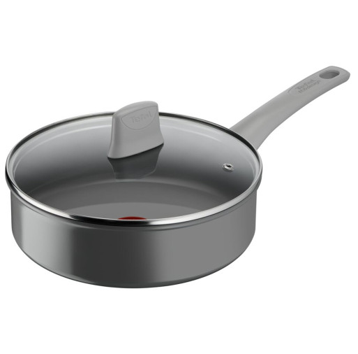 Cratita 24cm Tefal Renew On C4273232, 100% aluminiu reciclat, indicator Thermo-Signal, compatibil cu inductia, invelis ceramic, gri -  Tefal C4273232 imagine
