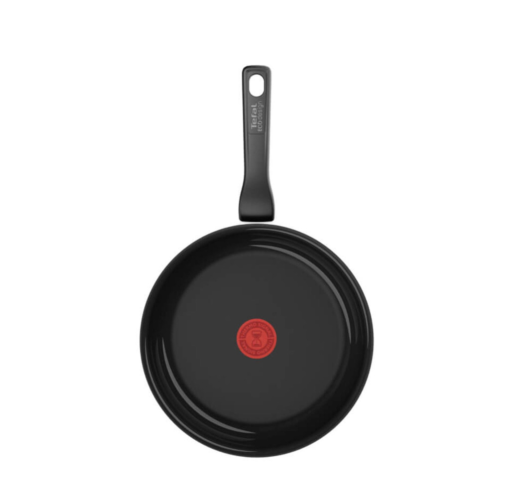 Tigaie Tefal Renew de 24 cm C4320423, 100% aluminiu reciclat, indicator Thermo-Signal, compatibil cu inducția, înveliș ceramic, negru -  Tefal C4320423 imagine 1