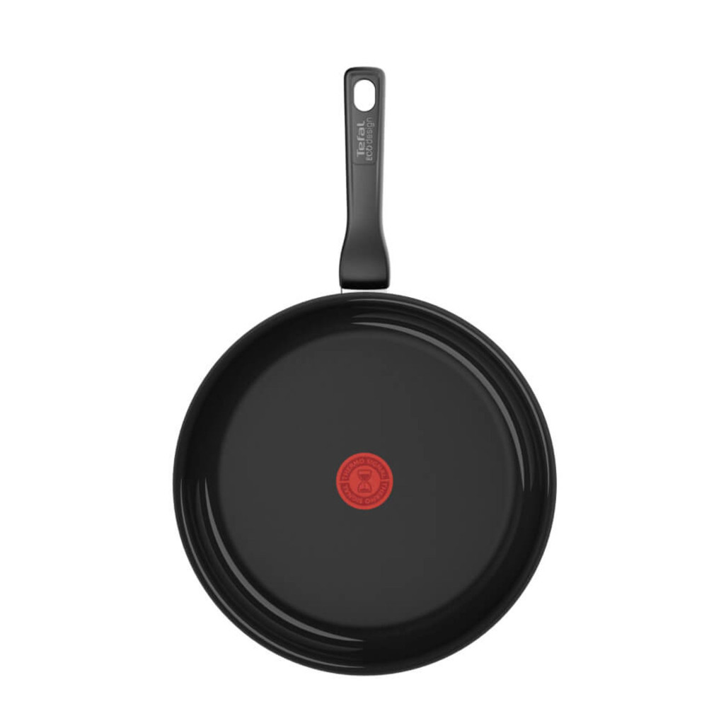 Tigaie Tefal Renew de 28 cm C4320623, 100% aluminiu reciclat, indicator Thermo-Signal, compatibil cu inducția, înveliș ceramic, negru -  Tefal C4320623 imagine 1