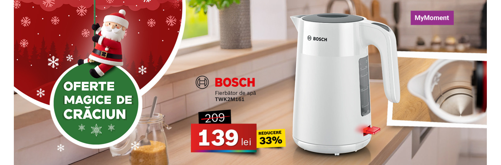 Fierbător electric Bosch TWK2M161