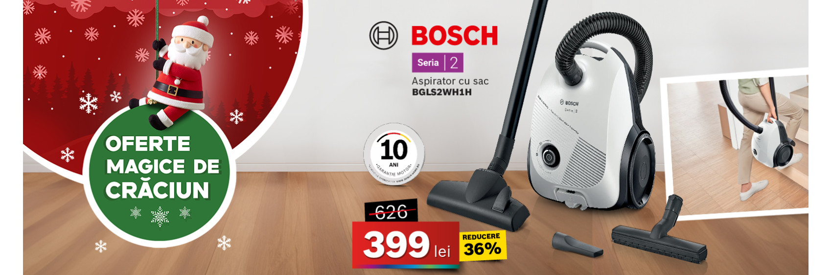 Aspirator cu sac Bosch BGLS2WH1H