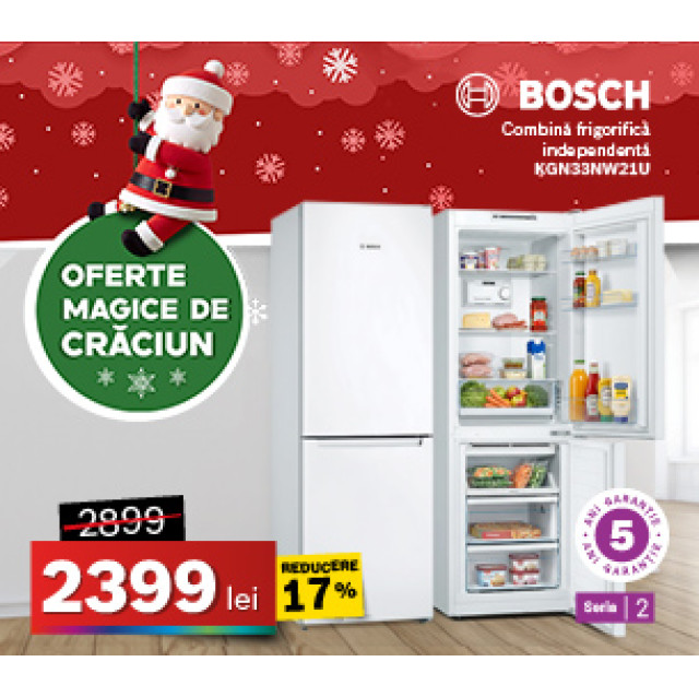Combina frigorifica Bosch KGN33NW21U
