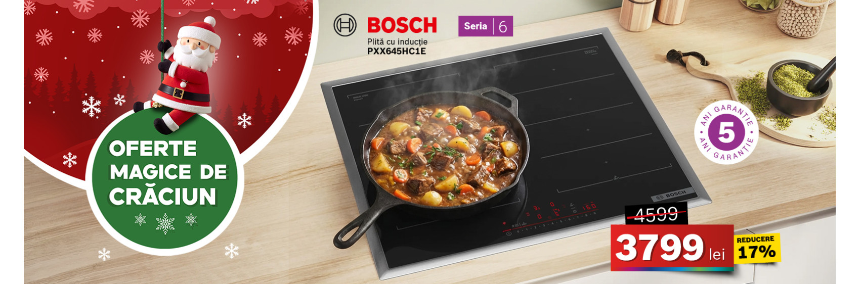 Plită cu inducție Bosch PXX645HC1E