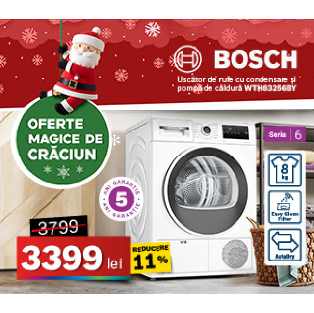 Uscator de rufe Bosch WTH83256BY