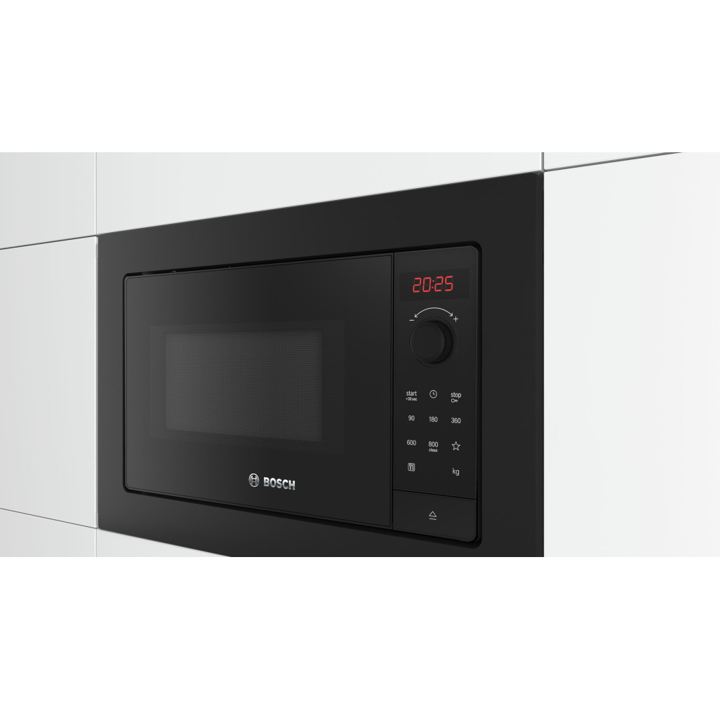 Cuptor cu microunde incorporat Bosch, 800W, 20L, negru BFL623MB4 imagine 1