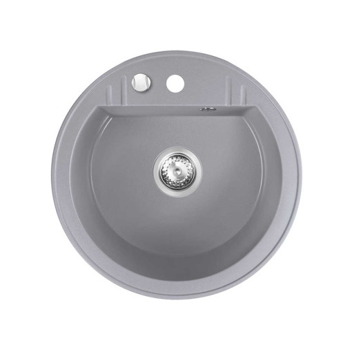 DRGM1/51GA Chiuveta Granit Ferro Mezzo II Gri 1 Cuva Rotunda 510 x 510 mm cu Sifon Automat -  SCHOCK DRGM1/51GA imagine