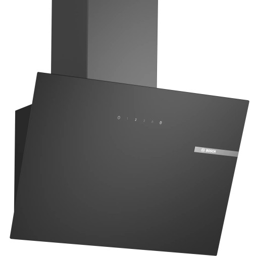 Hota decorativa Bosch DWK65DK60 seria 2 60 cm clear glass black printed DWK65DK60 imagine