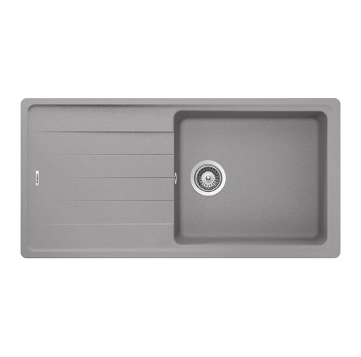 Chiuvetă bucătărie Schock Element D-100L Cristalite Croma 1000 x 500 mm, compozit granit, reversibilă, montare pe blat, gri ELED100LCROM ELED100LCROM  imagine